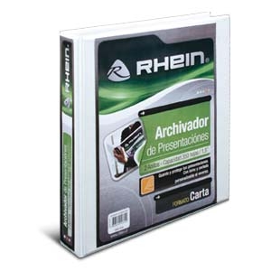 Archivador de Presentación Rhein Carta 2 Anillos 2" Blanco