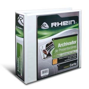 Archivador de Presentación Rhein Carta 3 Anillos 2" Blanco (SA)