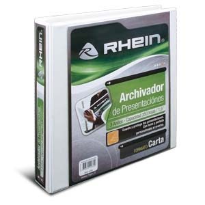 Archivador de Presentación Rhein Carta 3 Anillos 1,5" Blanco  (Disponible solo en Punta Arenas)