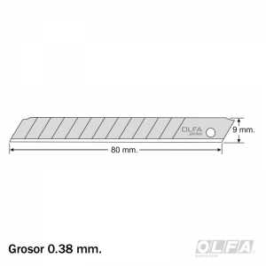 Repuesto Cuchillo Olfa AB-10 Chico 10und.  (SA)