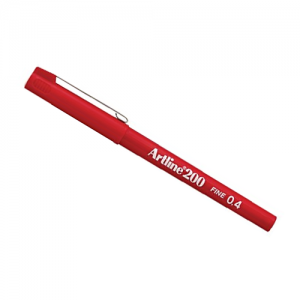 Marcador Artline 200 Fine 0.4 Rojo (SA)