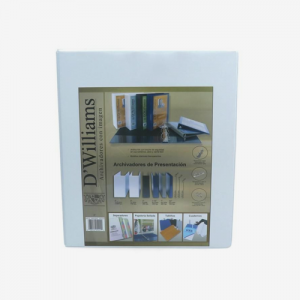 Archivador D`Williams Present. Oficio 2x2.0" Blanco  (SA)