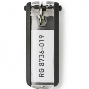 Llavero Durable con Etiqueta Visible Negro (6 Llaves) (SA)