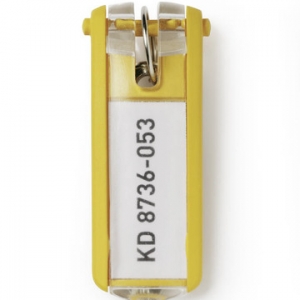 Llavero Durable con Etiqueta Visible Amarillo (6 Llaves)  (Disponible solo en Punta Arenas)