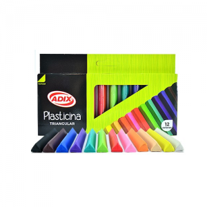 Plasticina Adix Triangular 12 Colores 215 gr (SA)