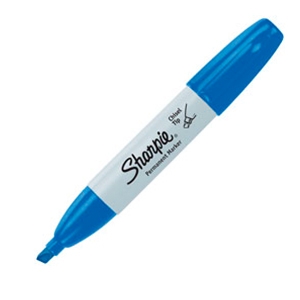 Marcador Permanente Sharpie Chisel Biselado Azul  (SA)