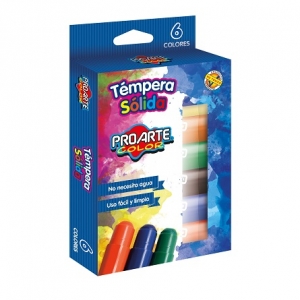 Tempera Solida Proarte 6 Colores  (SA)