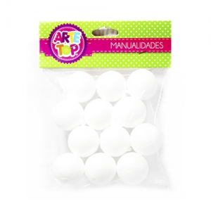 Esfera Plumavit Arte Top 3,5 Cm Set 12 Und. (SA)