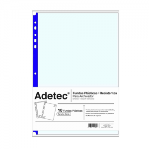 Funda Adetec Tamaño Carta 75 mc 10 un azul  (SA)