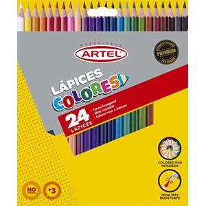 Lápices de Colores Artel Largo 24 Unidades   (Disponible desde I - IX Región ) (SA)