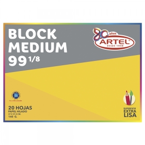Block de Dibujo Artel Medium 99 1/8 20 Hojas   (SA)