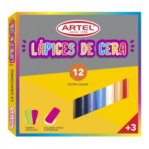 Lapices de Cera Artel 12 Colores   (SA)