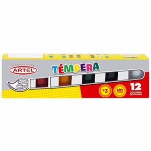 Tempera Artel 12 Colores 15Ml   (Disponible desde I - IX Región ) (SA)