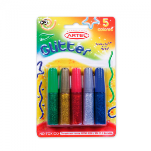 Glitter Glue Artel Lavable Tbo 6gr Plateado (SA)