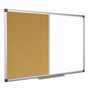 Pizarra Corcho+Magnética Bisilque 90x60 cm Marco Aluminio