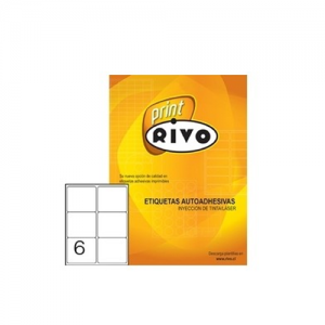 Etiqueta Rivo Print 85x102 Blanca 25hjs  (SA)