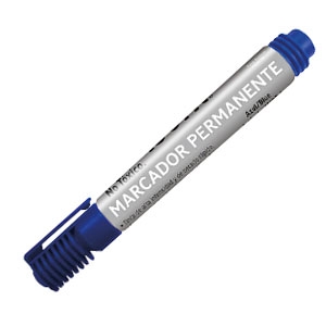 Marcador Permanente Isofit Punta Redonda Azul