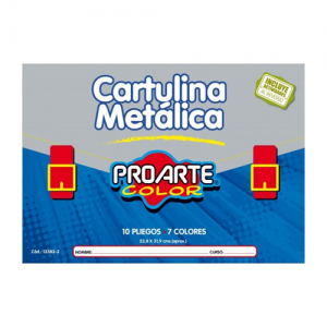 Carpeta Proarte Cartulina Metálica 7color 10hj (SA)