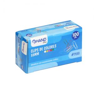 Clip Hand 33mm Colores 100un   (SA)