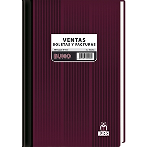 Libro Venta Boletas-Facturas Art.150 Buho 50 Hjs (SA)